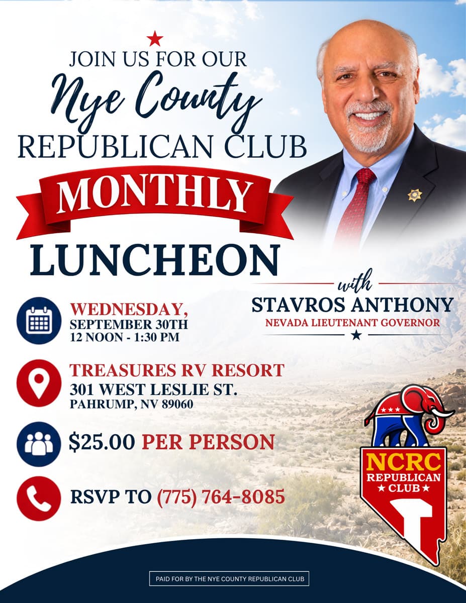 Event flyer: Luncheon Series: Stavros Anthony, Nevada Lieutenant Governor