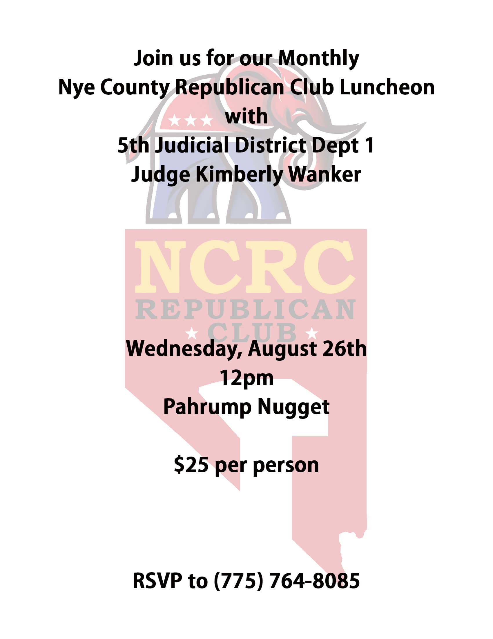 Event flyer: Luncheon Series: Judge Kimberly Wanker